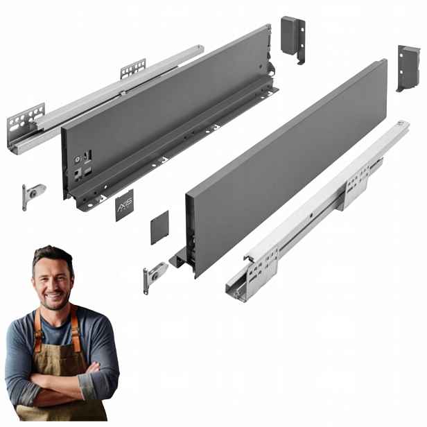 Šuplík Gtv Axis Pro 350 mm Antracit střední H-116 PB-AXISPRO-KPL350B
