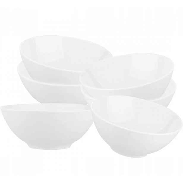 Hluboké porcelánové jídelní talíře MariaPaula Moderna Bílá 6 kusů sada