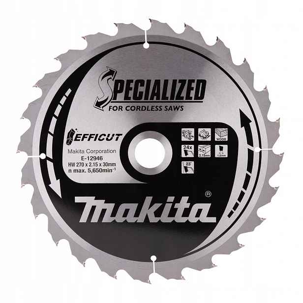Řezný Kotouč Na Dřevo 270x30mm 24Z Makita E-12946