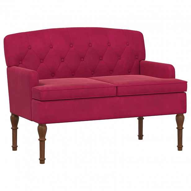vidaXL Pohovka s knoflíkovým prošíváním Víno Červené 111 x 65 x 79 cm