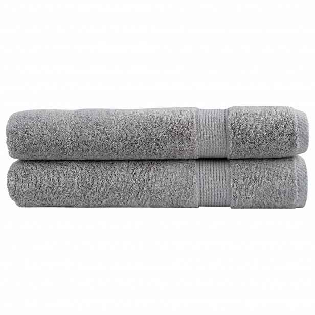 vidaXL Prémiové ručníky SOLUND 2 ks šedé 100x200 cm 600 g/m²