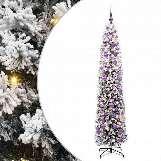 vidaXL Umělý vánoční stromeček Zelená 180 cm PVC, ocel a plast