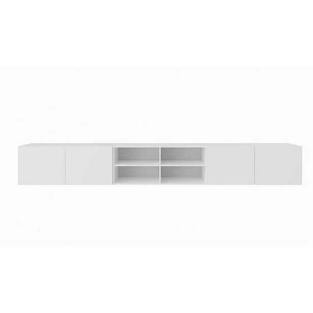 MASSENO ZÁVĚSNÝ TV STOLEK MIVO, 300/41/40 cm, bílý
