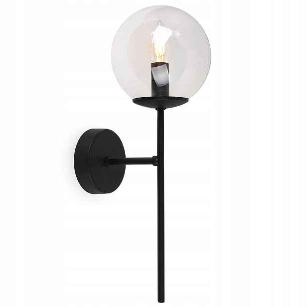 Nástěnná Lampa Černá Lampa Do Obývacího Pokoje Kuchyně Koupelna Loft Skleněná Koule