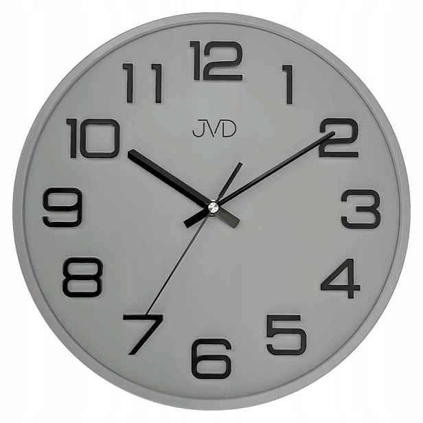 Šedé Čitelné Tiché Elegantní Nástěnné Hodiny Jvd HX2472.13 31 cm