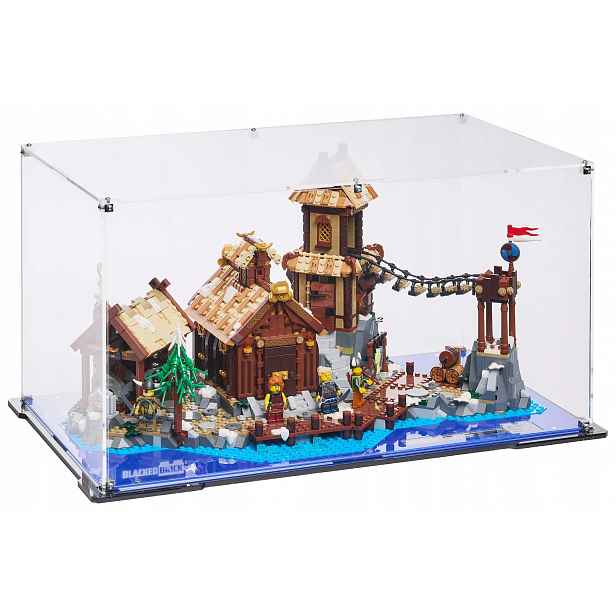 Vitrína Blacked Brick pro Lego 21343 Ideas – Vikingská vesnice