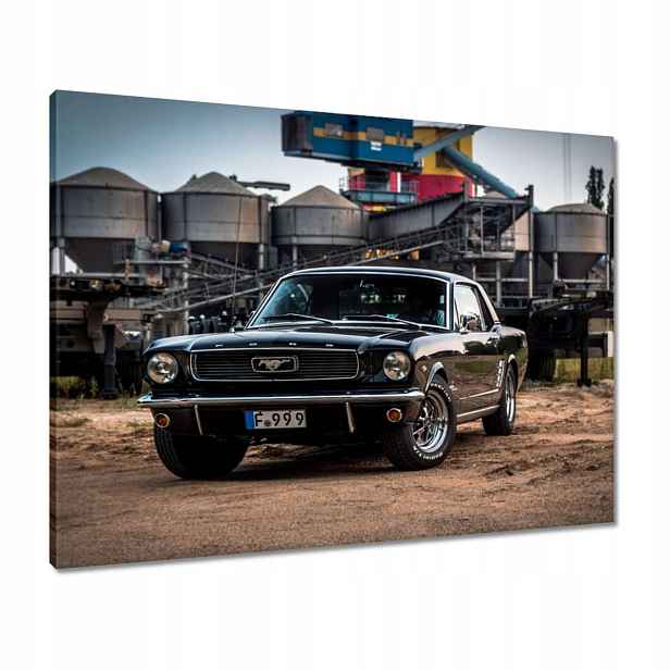 Obrazy 80x60 Černý Ford mustang Auto