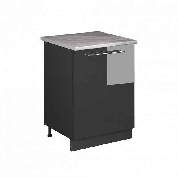 Vicco SKŘÍŇKA POD DŘEZ Fame-Line, Antracitový vysoký lesk/Antracit, 60 cm