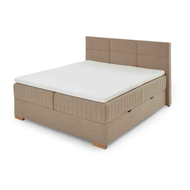Béžová boxspring postel s úložným prostorem 180x200 cm Tambo – Meise Möbel