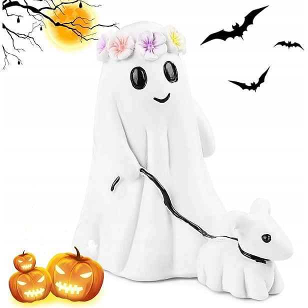 Figurka Duch Se Psem Zábavná Ozdoba Dekorace Dům Halloween Párty Rekvizita