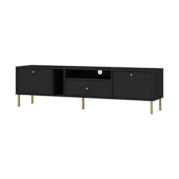MASSENO TV STOLEK TORINO, 180x40,8x50 cm s 1 zásuvkou a 2 dvířky, grafitový
