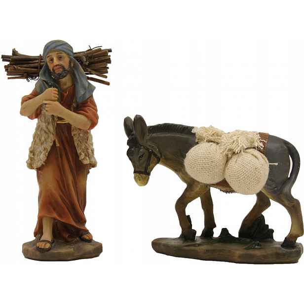 Poutník s oslem pro figurky o výšce 10 cm