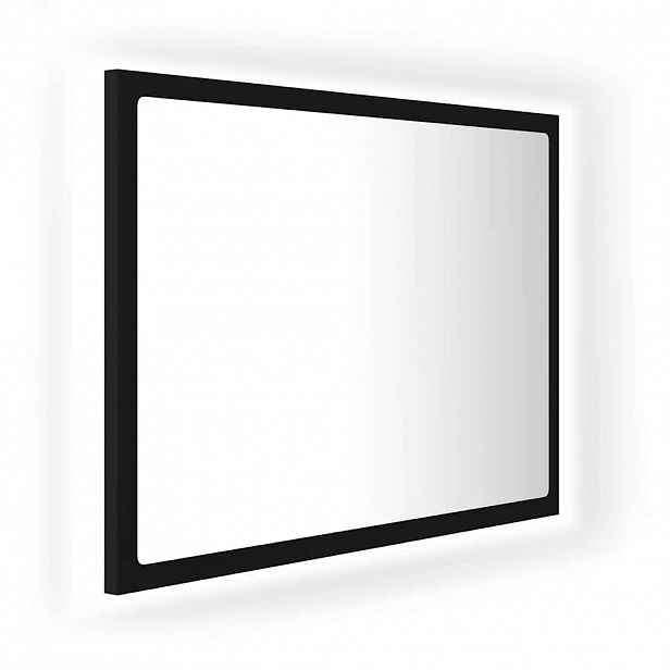 vidaXL LED koupelnové zrcadlo černé 60 x 8,5 x 37 cm akrylové