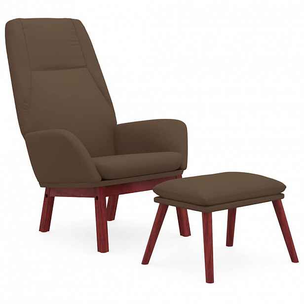 vidaXL Relaxační křeslo s podnožkou taupe textil