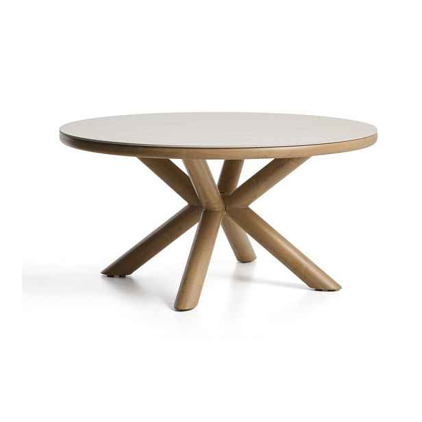 Kulatý zahradní jídelní stůl s keramickou deskou ø 148 cm Mirtia – Kave Home