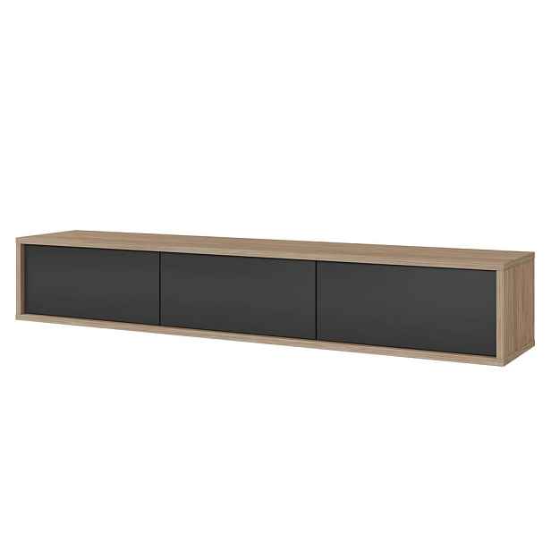 MASSENO TV STOLEK LIVIA, 180x36x32 cm se 3 dvířky, dekor dub
