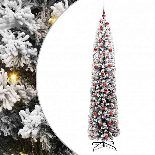 vidaXL Umělý vánoční stromeček Zelená 210 cm PVC, ocel a plast