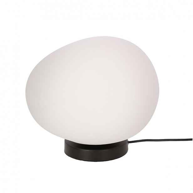 Stolní lampa v japandi stylu STONES - 1xE27, 40W, 30cm, černá / bílá