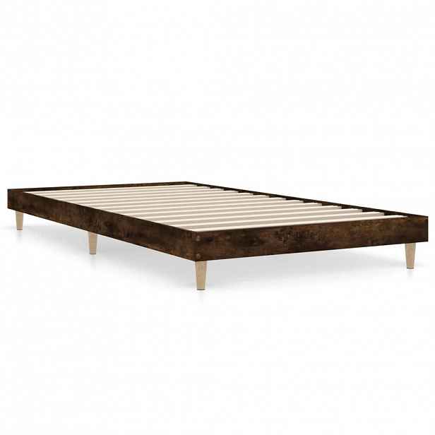 vidaXL Rám postele bez matrace kouřový dub 90x190 cm kompozitní dřevo