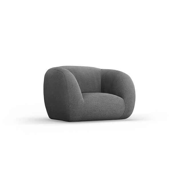 Šedé křeslo z textilie bouclé Essen – Cosmopolitan Design