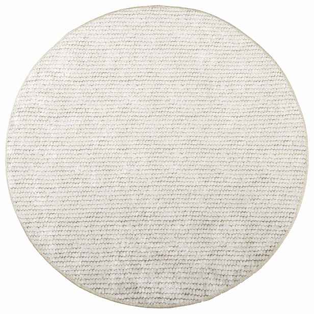 vidaXL Koberec Krémová Ø 120 cm 100% polyester 3 mm Lze prát