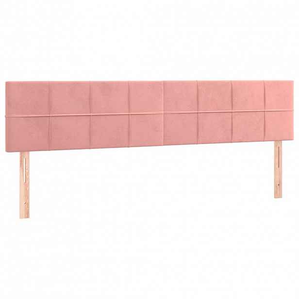 vidaXL Čela postele růžová 180x5x78/88 cm samet