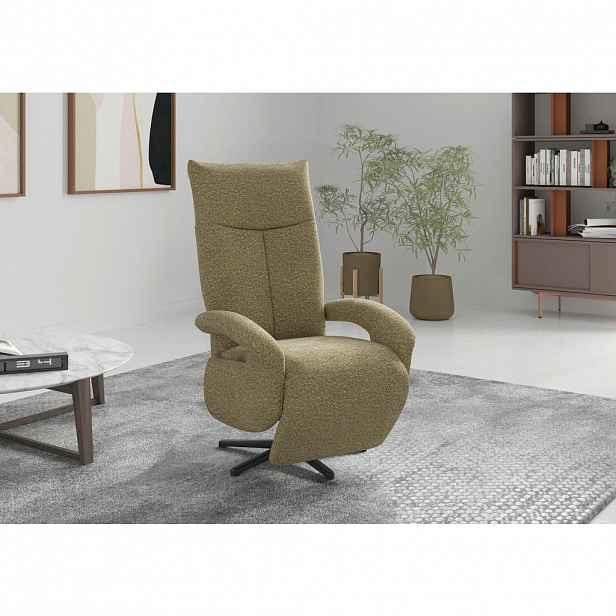 Sit & More RELAXAČNÍ KŘESLO, textil, olivově zelená