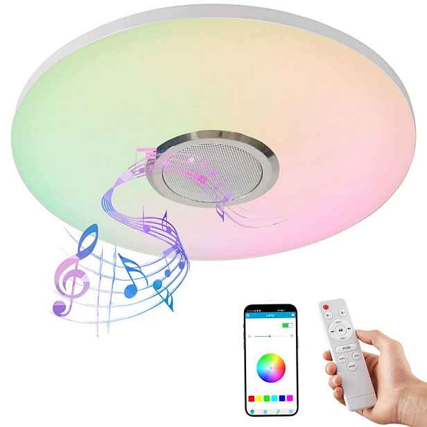 Stropní Svítidlo stropní svítidlo Led Rgb s aplikací Bluetooth Reproduktor Dálkový Ovladač 70W 50 cm