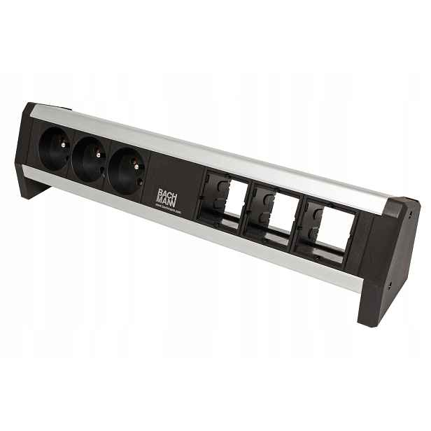 Bachmann Systém Desk 1, 3x zásuvka Cz, 3x volné (902.006)