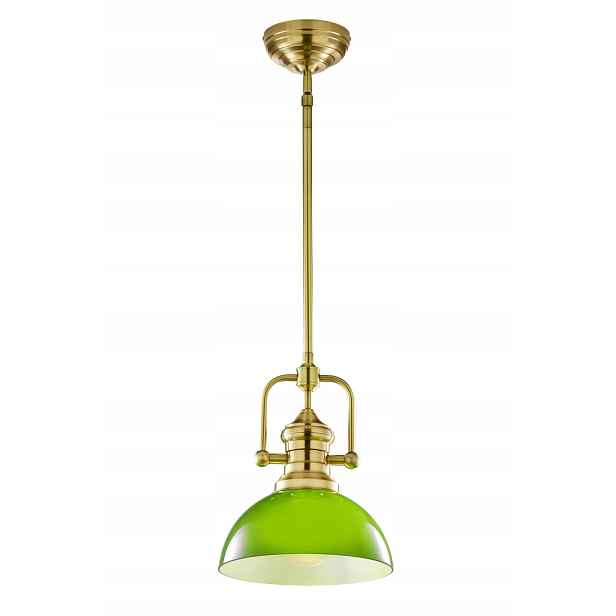 Jupiter Industriální závěsná lampa Platino mosazná, 1xE27 15W, zelená