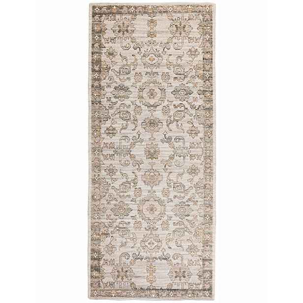 Koberec Běhoun Vlněný Sahara 80x200 cm Ornament Vintage Béžová, krémová