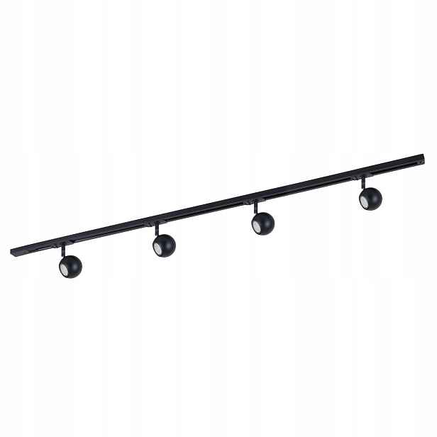 Marvi Blake Černá kolejnice 4-nastavitelné světlomety 150CM GU10 4X35W