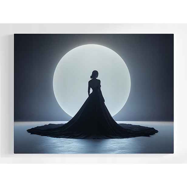 Plakát Žena Dívka Silueta Měsíc Světlo 100x75