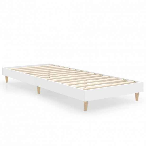 vidaXL Rám postele bílý 75 x 190 cm kompozitní dřevo