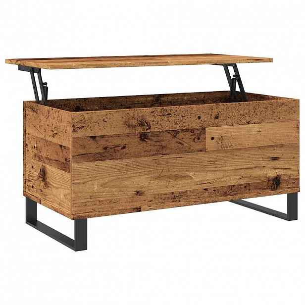 vidaXL Konferenční stolek old wood 90 x 44,5 x 45 cm kompozitní dřevo