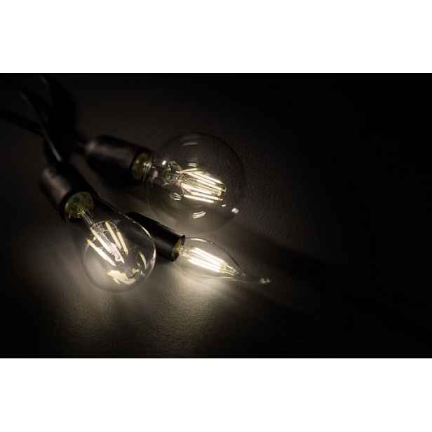 LED žárovka Trio Windstosskerze transparent 990-400