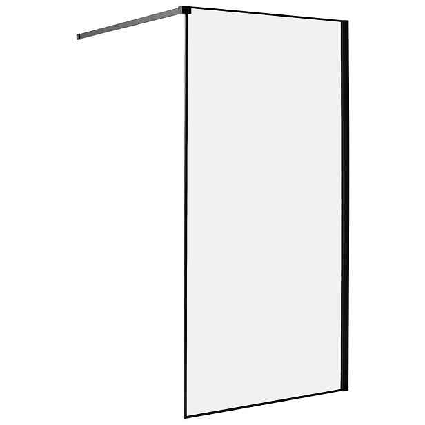 Beliani SPRCHOVÁ ZÁSTĚNA 100/190 cm Černá Waspam