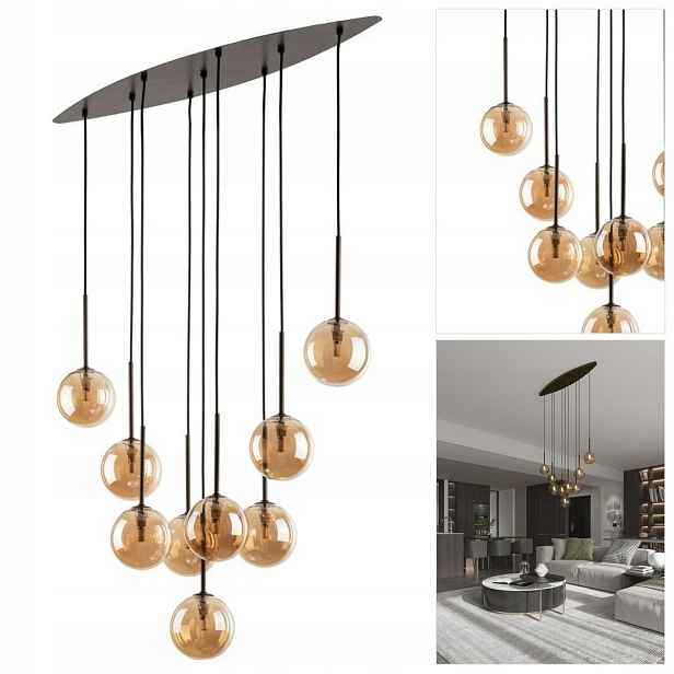 Bronzová závěsná lampa Estera pro milovníky designu nad pracovní deskou Tk Lighting