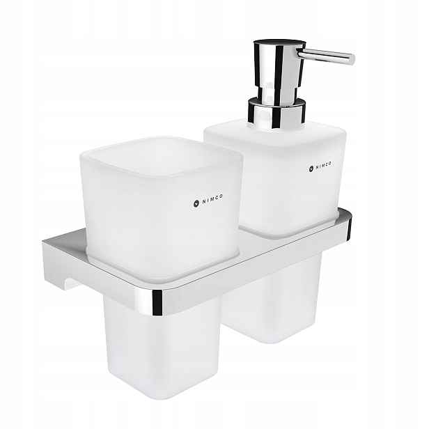 Nimco Maya chrom sada dávkovač s pohárkem, patentový design Ma 2905831H-26