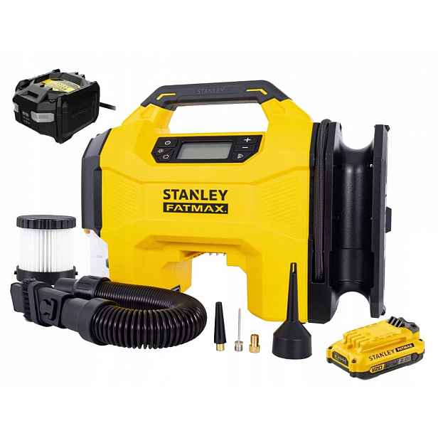 Stanley SXV102001A 3v1 kompresor vysavač foukač 12V 18V 20V