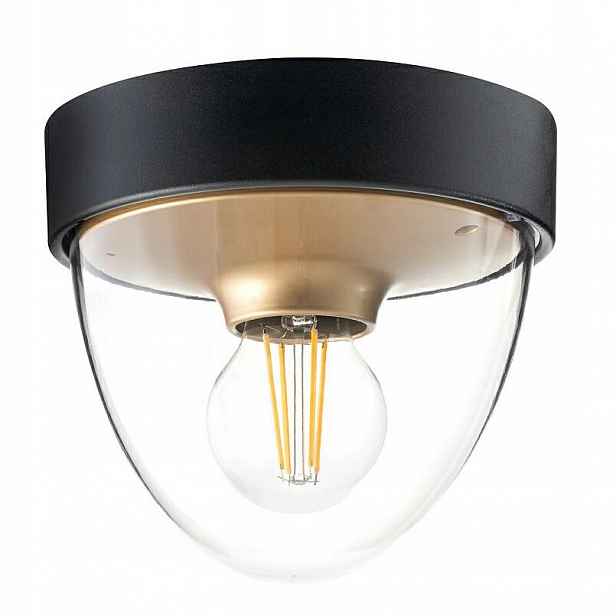 Zahradní lampa Nook Černá Zlatá 1xE27 IP44 pro venkovní terasy Moderní