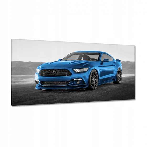 Obrazy 115x55 Modrý Ford Mustang