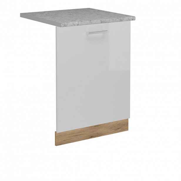 Vicco PŘEDNÍ PANEL R-Line Bílá vysoký lesk 60 cm s pracovní deskou