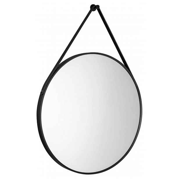 Aqualine - Zrcadlo, průměr 60 cm, matná černá SG065