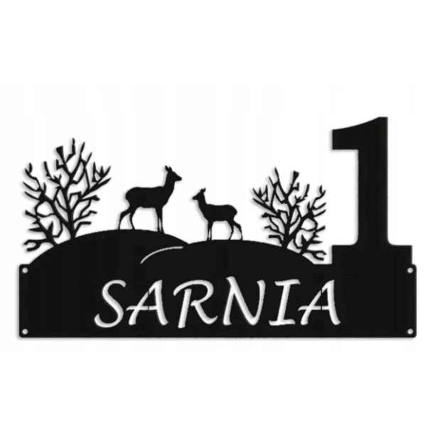 Číslo Na Dům 80 cm Tabule Adresa Ocel 2 mm Grafika 6