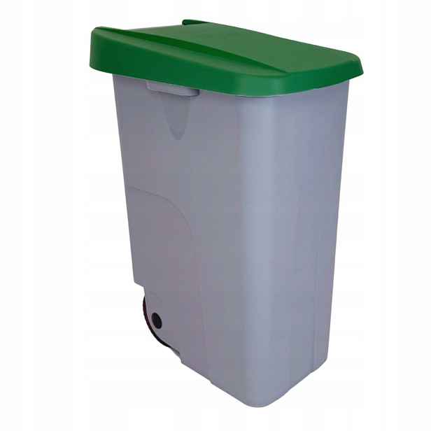 Denox odpadkový koš Reciclo na tříděný odpad 85 L, zelené víko, plastový s