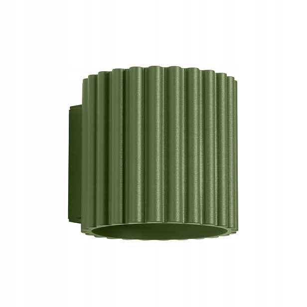 Sollux Nástěnné svítidlo olivová rýhovaná tuba 10 cm nahoru dolů 1xG9 10W Aura
