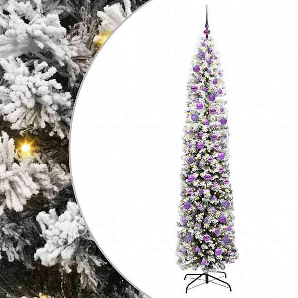 vidaXL Umělý vánoční stromeček Zelená 210 cm PVC, ocel a plast