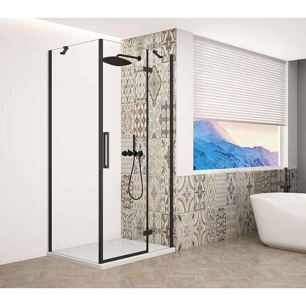 Gelco Trinity - Sprchový kout 90x80 cm, pravé, čiré sklo/černá GT5680-90CR-B