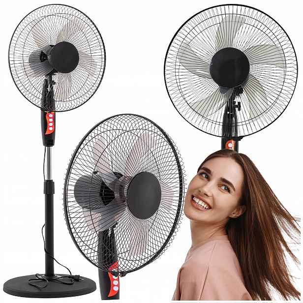 Stojanový Podlahový Ventilátor S Regulací, Oscilace, Tiché Tornádo